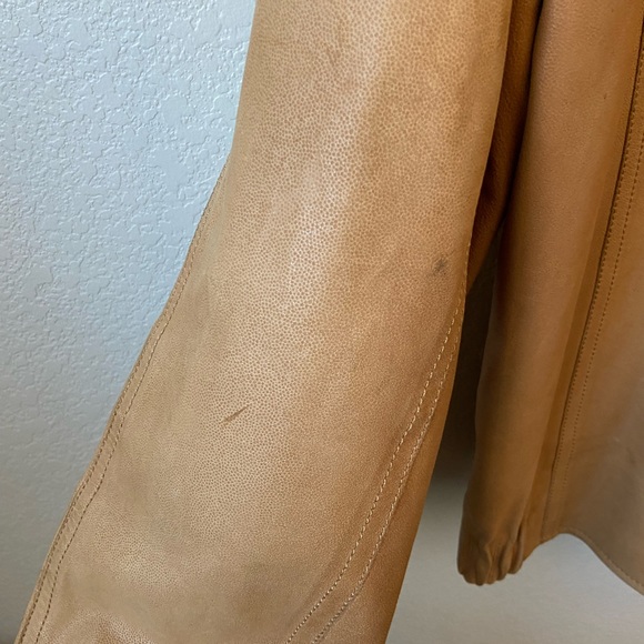 Kapraun Mens Leather Jacket, brown/tan - Picture 2 of 4